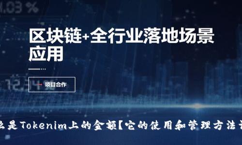 什么是Tokenim上的金额？它的使用和管理方法详解